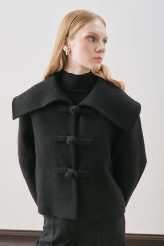 Isabel Short Wool Jacket Black