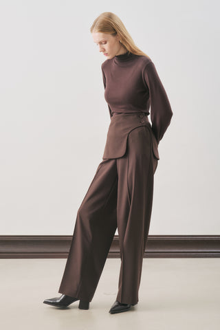 Classic Tailored Trousers Dark Brown
