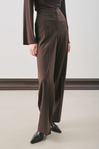 Classic Tailored Trousers Dark Brown