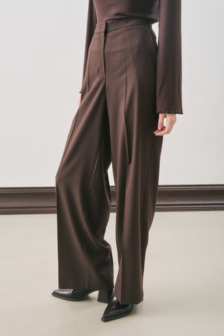 Classic Tailored Trousers Dark Brown
