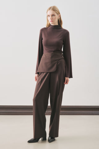 Classic Tailored Trousers Dark Brown