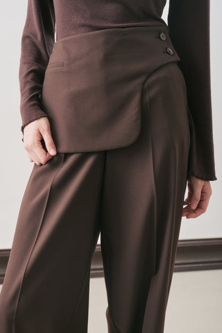 Classic Tailored Trousers Dark Brown