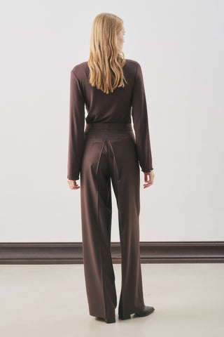 Classic Tailored Trousers Dark Brown