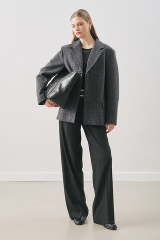 Norris Wool Blazer Grey Check