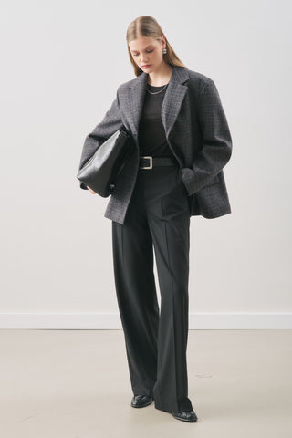 Norris Wool Blazer Grey Check