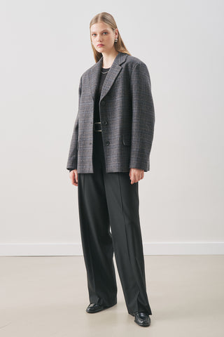 Norris Wool Blazer Grey Check