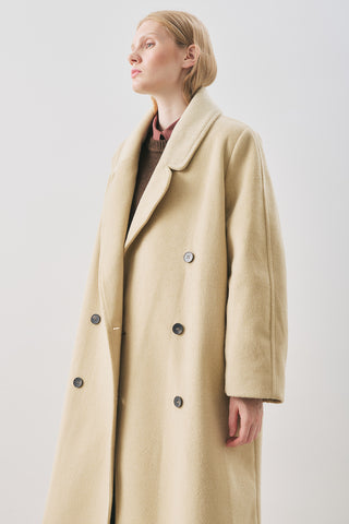 Double-Breasted Wool Coat Sage Green
