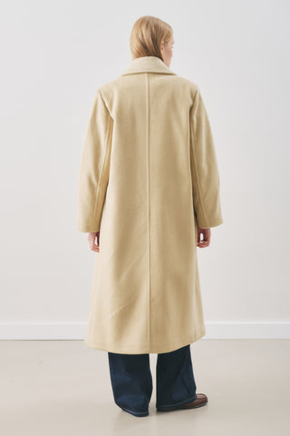 Double-Breasted Wool Coat Sage Green