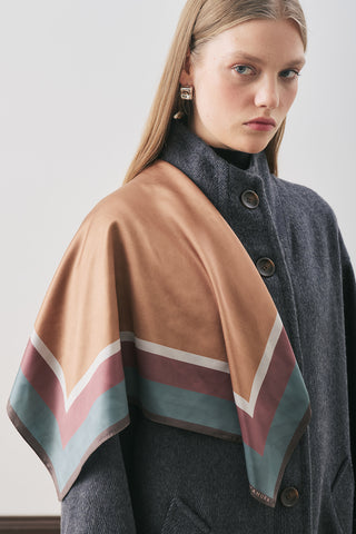 Patterned Mid-Size Satin Scarf Gemma