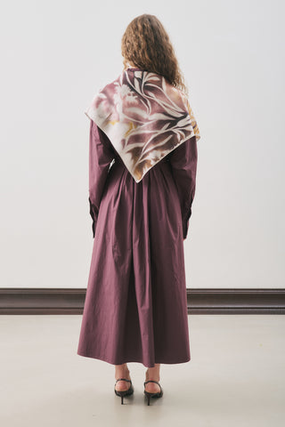 Patterned Mid-Size Satin Scarf Valeria