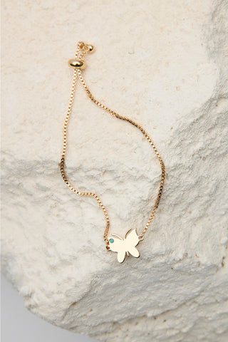Butterfly Chain Bracelet Gold