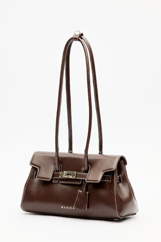 Flap Bag With Buckle Detail Brown