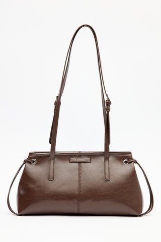 Stripe-Detail Bag Brown