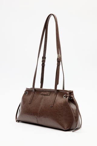 Stripe-Detail Bag Brown