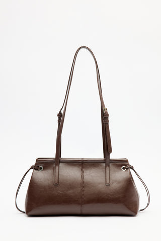 Stripe-Detail Bag Brown