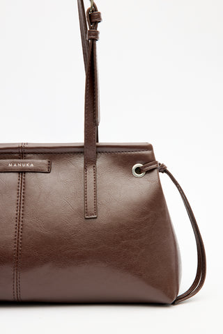 Stripe-Detail Bag Brown