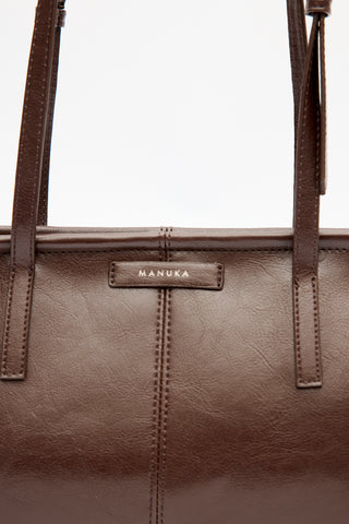 Stripe-Detail Bag Brown