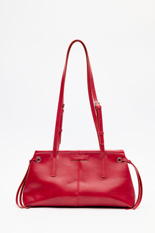 Stripe-Detail Bag Burgundy