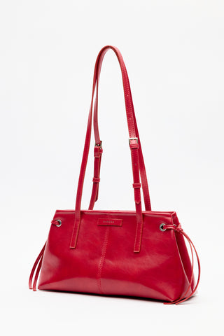 Stripe-Detail Bag Burgundy