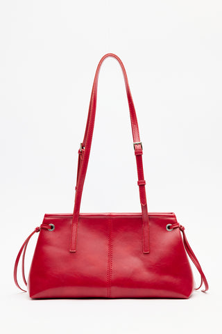 Stripe-Detail Bag Burgundy