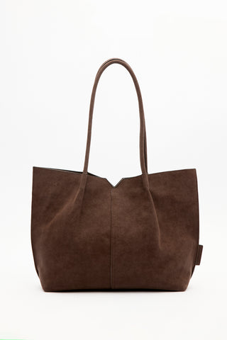 Suede Momo Bag Dark Brown