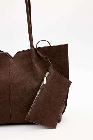 Suede Momo Bag Dark Brown