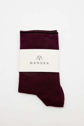 Seamless Ankle Socks Burgundy