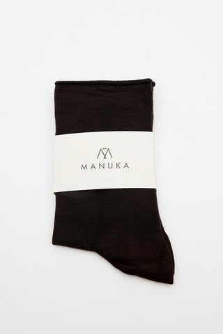 Seamless Ankle Socks Brown