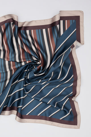 Patterned Mid Size Satin Scarf Elodi