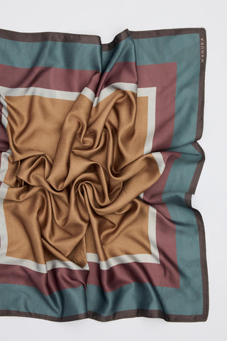 Patterned Mid-Size Satin Scarf Gemma
