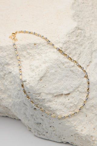 Dorika Beaded Layered Necklace Silver