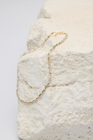 Dorika Beaded Layered Necklace Silver