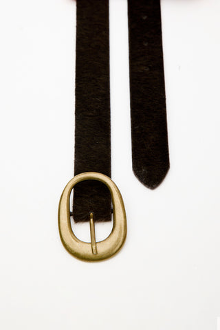 Faux Suede Belt Brown