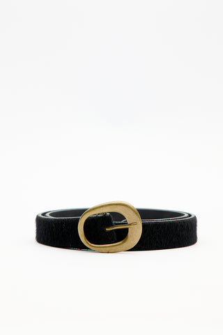 Faux Suede Belt Black