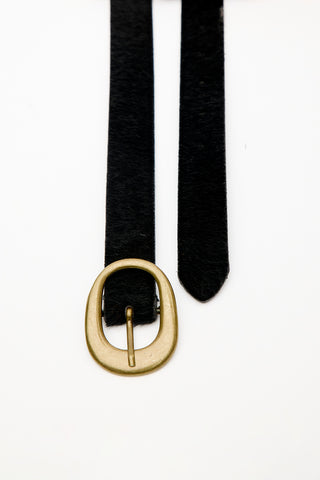 Faux Suede Belt Black
