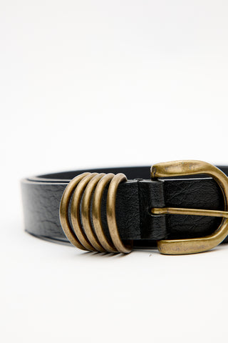 Antique Buckle Belt Black