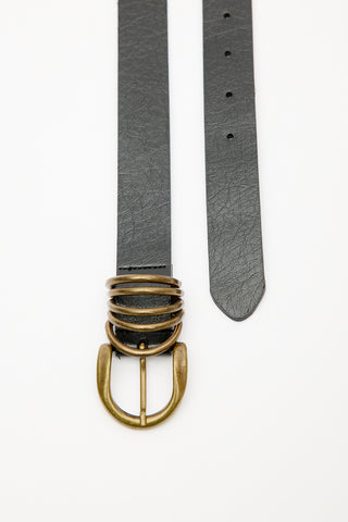 Antique Buckle Belt Black