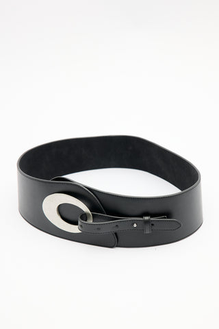 Wide Buckle Belt Black