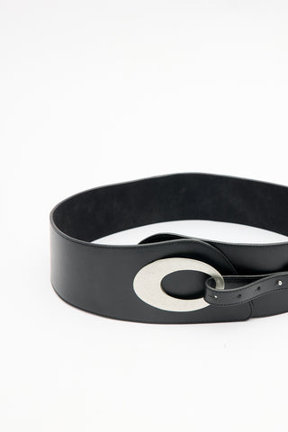 Wide Buckle Belt Black