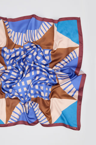 Patterned Mid Size Satin Scarf Lush