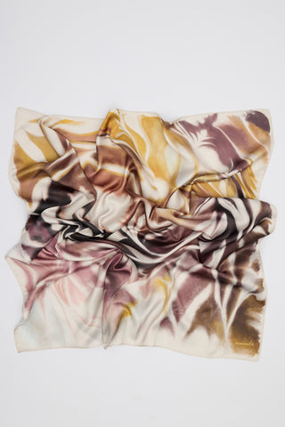 Patterned Mid-Size Satin Scarf Valeria