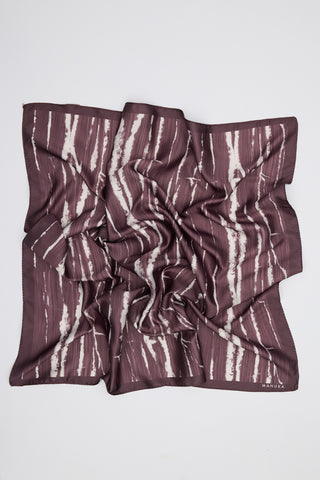 Patterned Mid Size Satin Scarf Vie