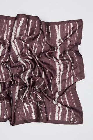 Patterned Mid Size Satin Scarf Vie