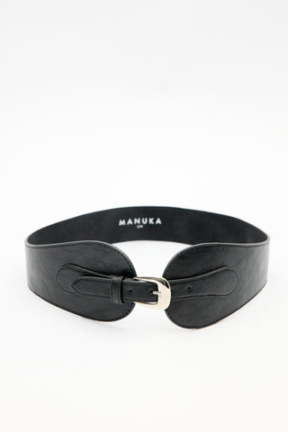 Belt With Buckle Detail Black