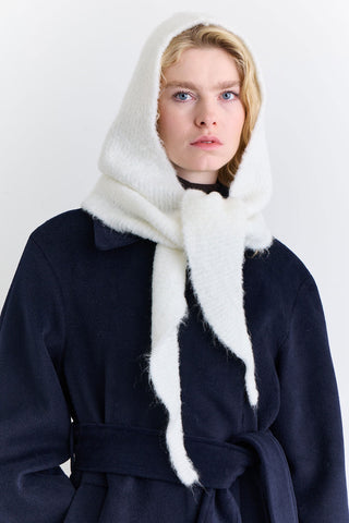 Soft Touch Tie Hood Ecru