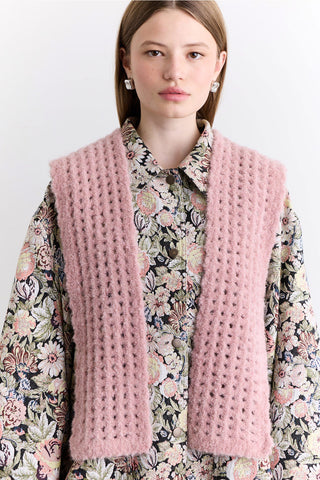 Soft Texture Collar Scarf Pink