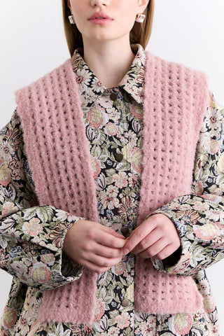 Soft Texture Collar Scarf Pink