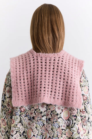 Soft Texture Collar Scarf Pink