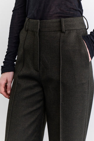 Classic Pleated Trousers Khaki