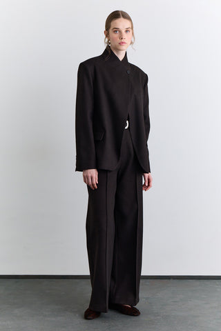 Classic Pleated Trousers Brown